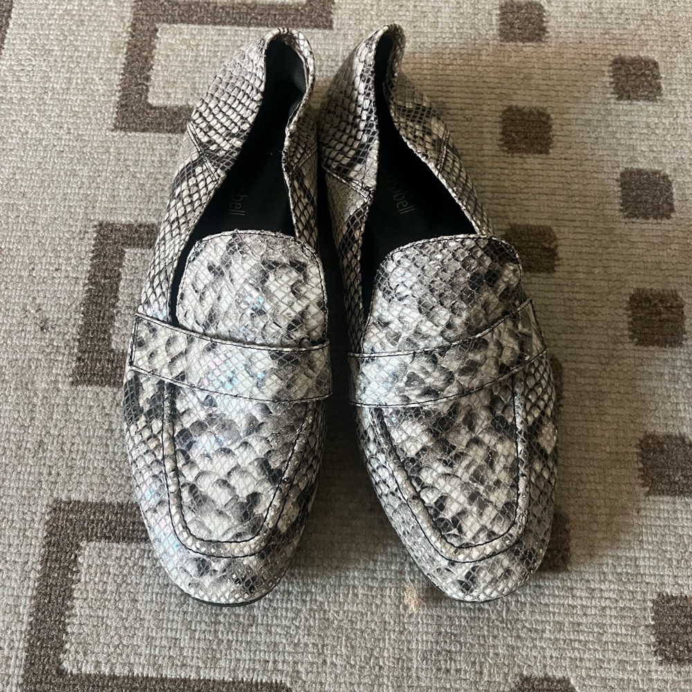 Jeffrey Campbell snakeskin loafers